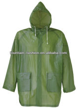outdoors phthlate free pvc raincoat woterproof jacket