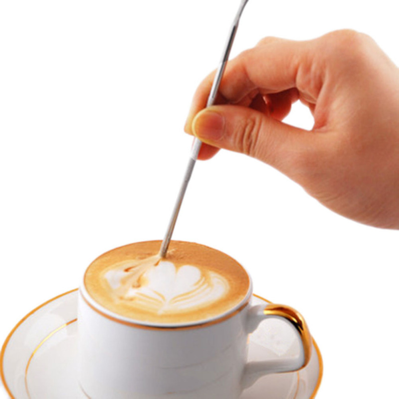 Top Quality Stainless Steel Barista Cappuccino Latte Espresso Coffee Decorating Pen Art Household Kitchen Cafe