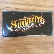 custom embossed logo license plate