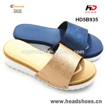 New Design PCU Slippers for Women with PU Upper Cheap Slippers 2016