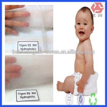 nonwoven fabric baby diaper raw material