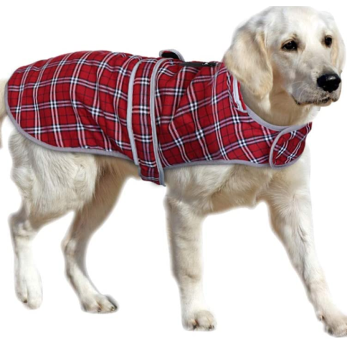 Kotak anjing plaid British untuk anjing besar sederhana