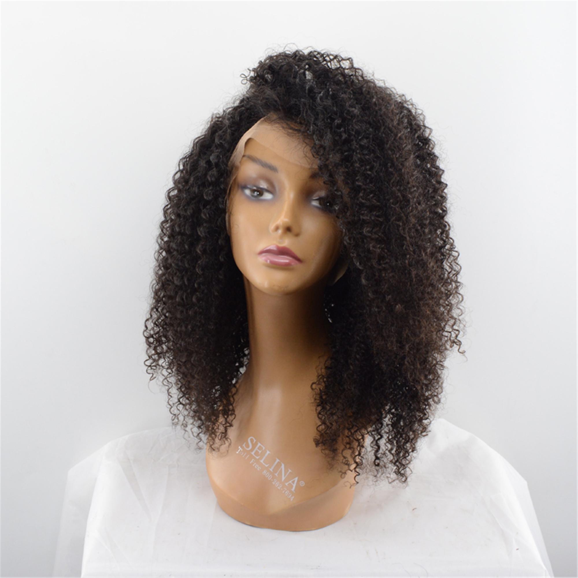 Blonde kinky curly wigs human hair afro kinky curly lace front wig, all color available