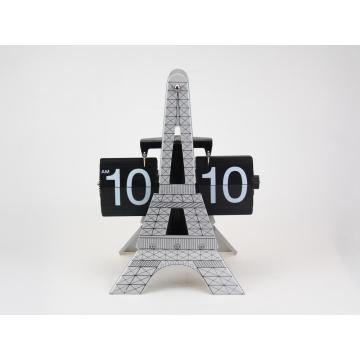 Magnificent 3D Eiffel-Tower-Form-Flip-Uhr