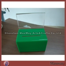 Green Acrylic/Plexiglass Suggestion/Donation Box/Case