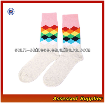 Men Business Socks/ Wholesale Argyle Style Green Color Grils Cotton Dress Socks LucasAW01