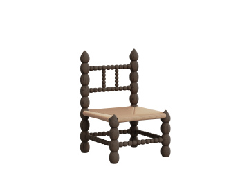 Modern Vintage Armchair with Walnut Finish