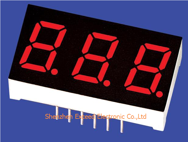 Green 0.8 inch Triple Digit LED Display