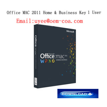 Office MAC 2011 Home and Business 1 User Key Download