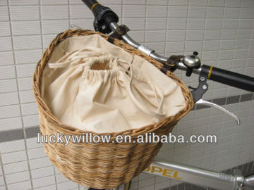 split willow basket & wicker bicycle accessories &removeable cheaper bicycle baskets
