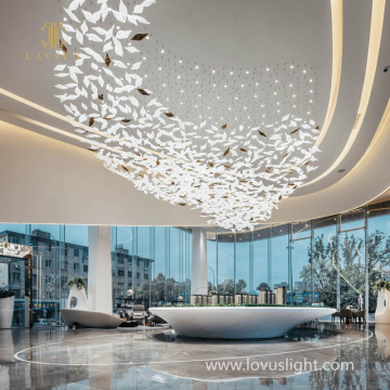 Light luxury villa restaurant chandelier white creative chandelier villa chandelier