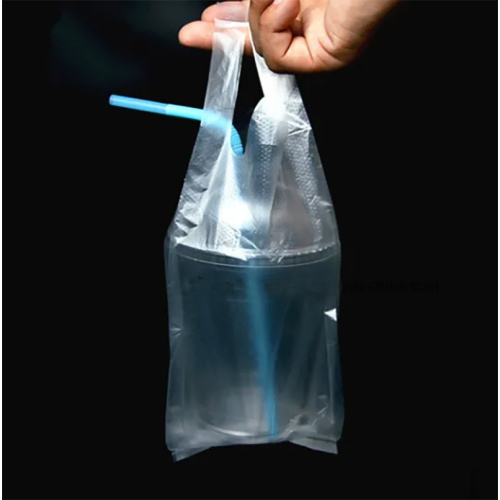 Пластиковые прозрачные футболки Розничные сумки для напитков