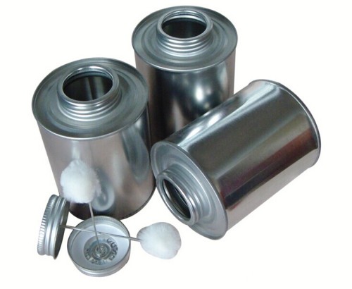 PVC Cans, PVC Glue Cans with Brush, PVC Glue Tin Can