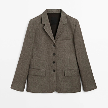 Women's comfortable commuting style linen blend suit jacket