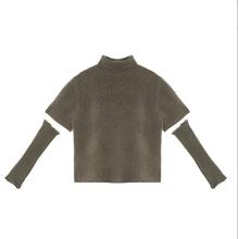 Custom women removeable sleeve sweater