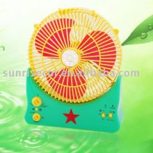 Emergency rchargeable fan with radio