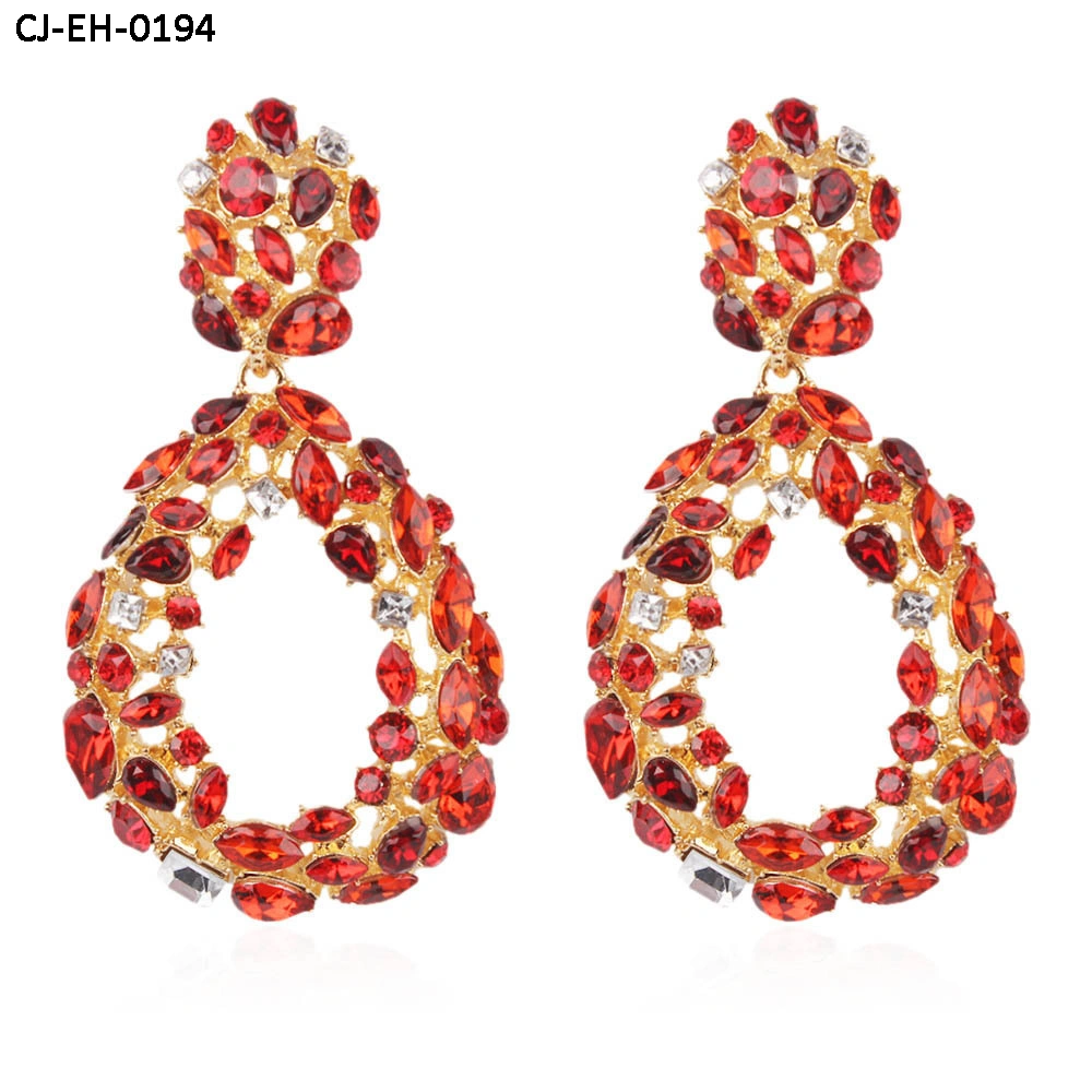 Cheapest Product Diamond - Encrusted Alloy Drop Earrings