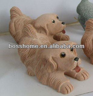 Lovely cast stone dog cast stone dog carving