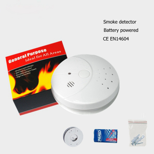 Detector de fumaça do sistema de alarme branco redondo branco para segurança doméstica