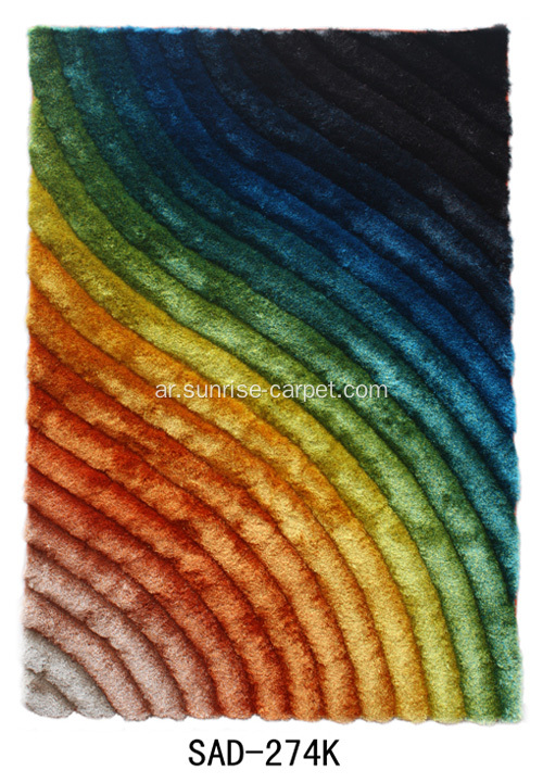 شاغي الحرير مع السجاد التصميم ثلاثي الأبعاد