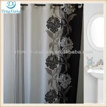 black color flower shower curtain balloon curtains