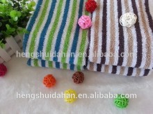 stripe 100% polyester microfiber face terry towel