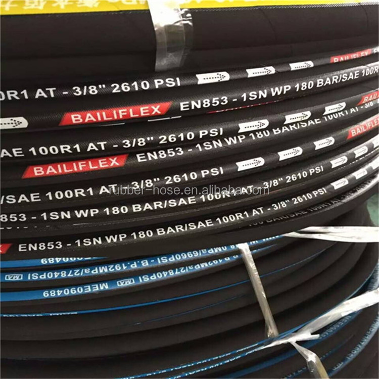 sae 100 r1at din en 853 1sn standard high quality hydraulic hose