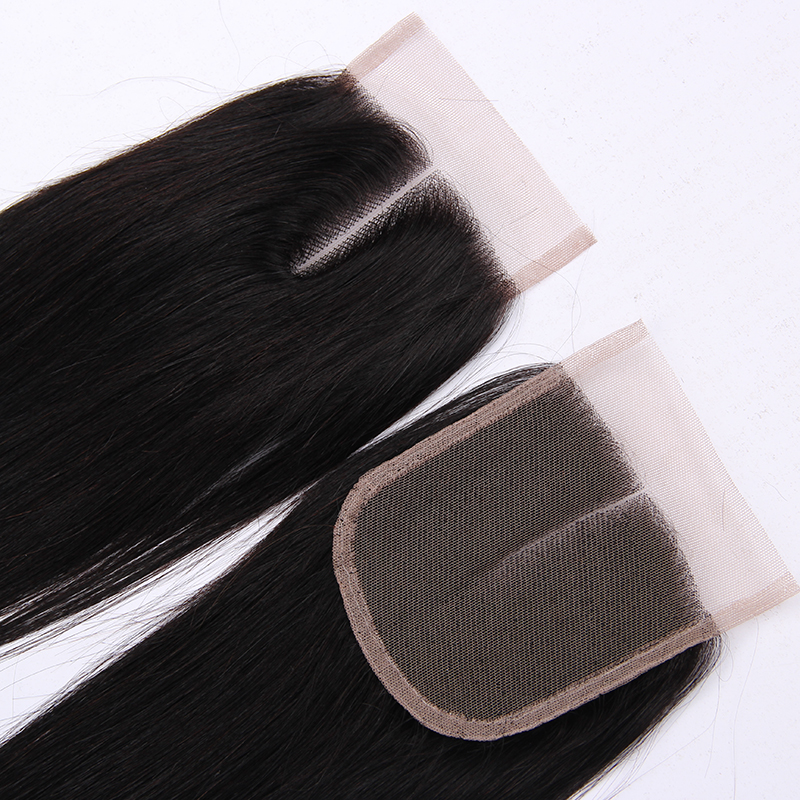 Wholesale 100% Human Hair Unprocessed Virgin Natural Brazilian Remy Hair 4x4 Lace Closure Straight