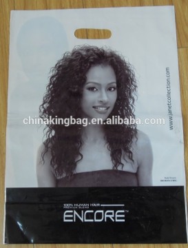 cheaper CMYK print promotional plastic bag die cut plastic bag