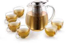 grace tea ware sets, Borosilicate Glass tea pot,tea cup sets
