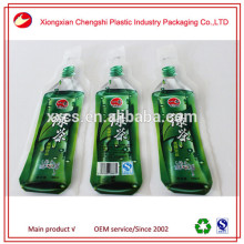 ice tea plastic drinking bags,green tea bottle shape soft drinks bags
