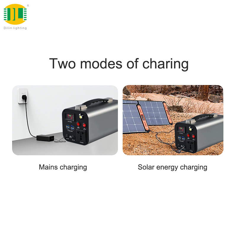 Solar Light Mobile Power Supply With LED Light