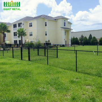 Grass green coated used chain link fence