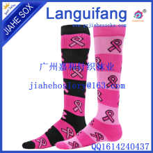 Pink Ribbon Stripe Knee-High Socks