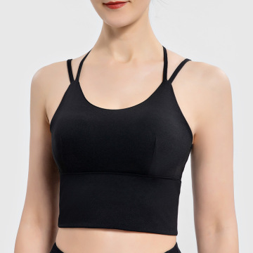 Wanita Yoga Atasan Olahraga Crop Top