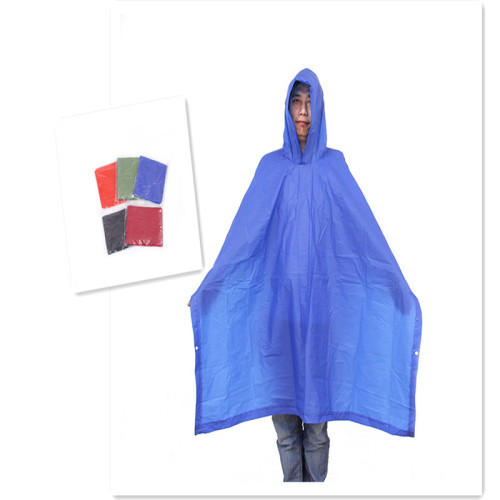 Poncho da pioggia in PVC di colore blu per adulti
