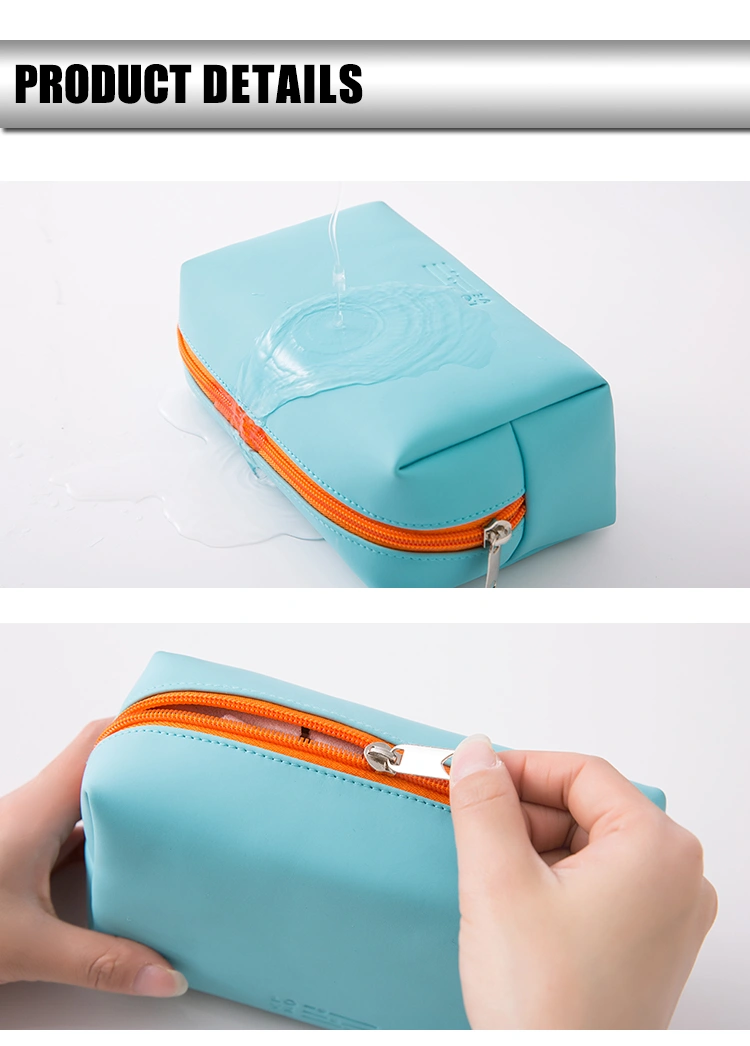 PU Leather Pouch Bags Waterproof Cute Girls Portable Cosmetic Makeup Bag