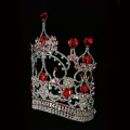 Mahkota Kontes Berlian Imitasi Tiara Merah Hati