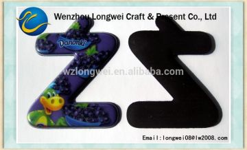 letter Z fridge magnet/ custom character fridge magnet/ rubber fridge magnet