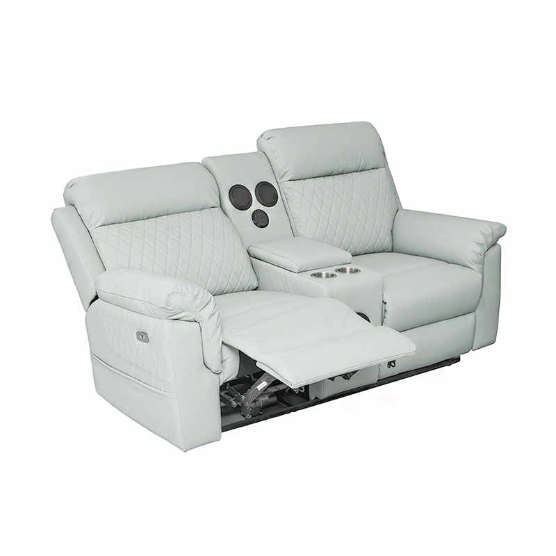 Power Genuine Leather Reclining Loveseat