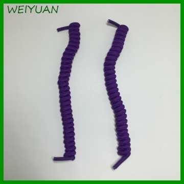 High quality colored spiral lazy shoelaces silicone no tie