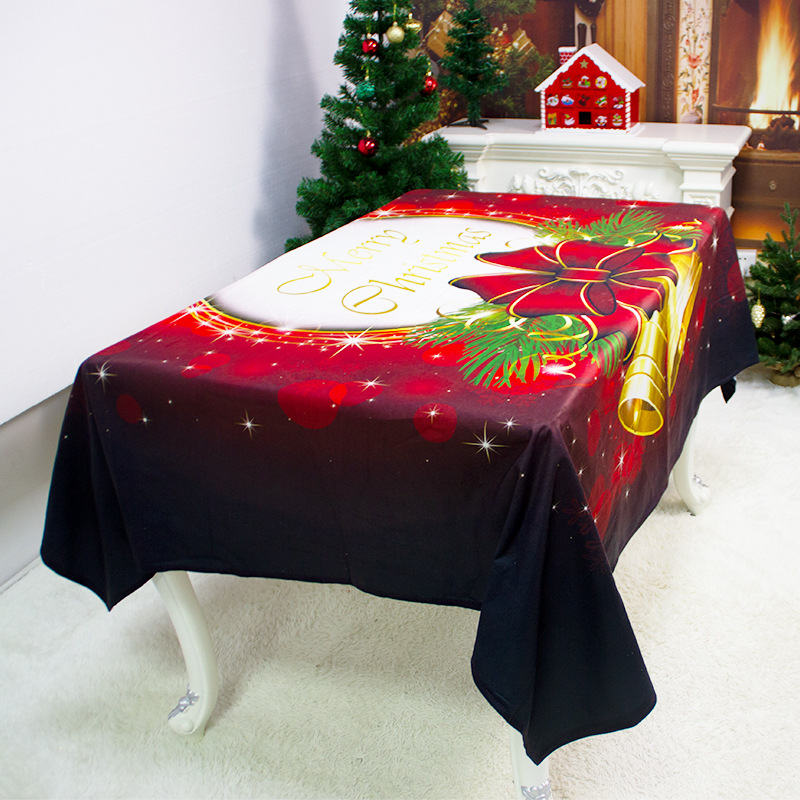 New Christmas products Christmas printing tablecloth hotel restaurant decoration oil proof tablecloth Christmas decorations