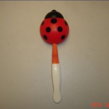 Ladybird design tooth brush holder, plastic toothbrush holder with suction, Cartoon family Tooth brush holder