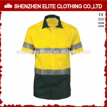 Custom Made High Visibility Short Sleeves Reflective Work Shirts