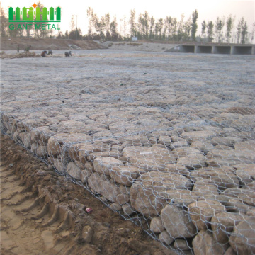 Flood control twisted woven hexagonal gabion mesh