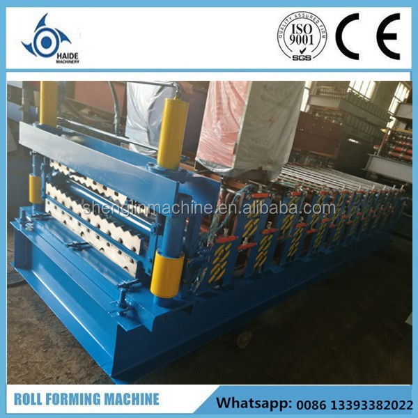 double layer metal roof use corrugated trapezoidal roofing forming machine