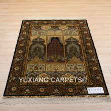 4.5x6.5 ft 470kpsi hand knotted 100% silk luxury rugs prayer mat