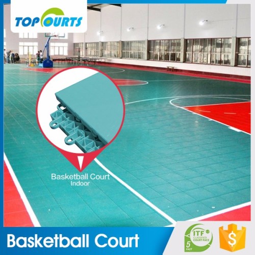 Long life low price plastic flooring tile for indoor basketball court cost