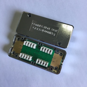 High Quality Chrome Plated RJ45 Cat6A Shielded Connection Box - 600MHz