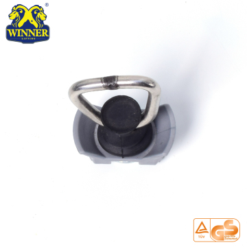 Stainless Steel D Ring Plastic Base Single Stud Fitting